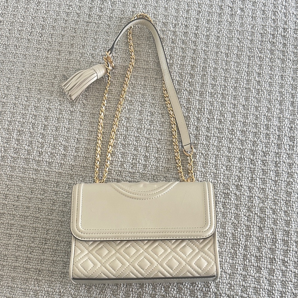 Cream Tory Burch Bag